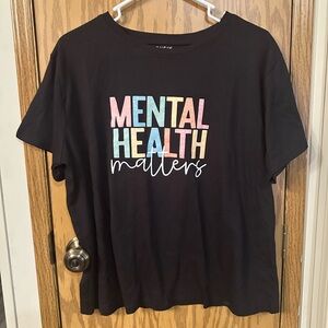 SHEIN Mental Health Matters Graphic Shirt